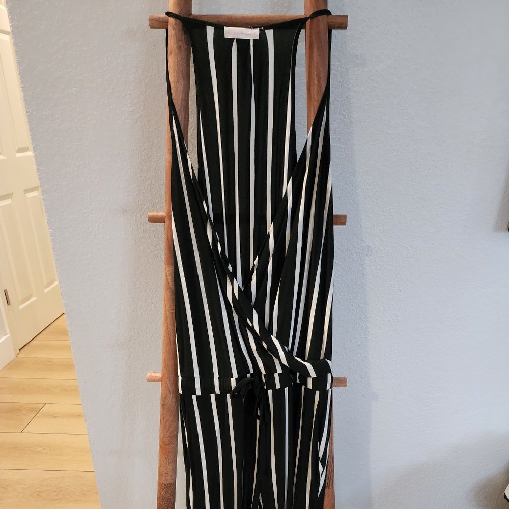 White and black jumpsuit